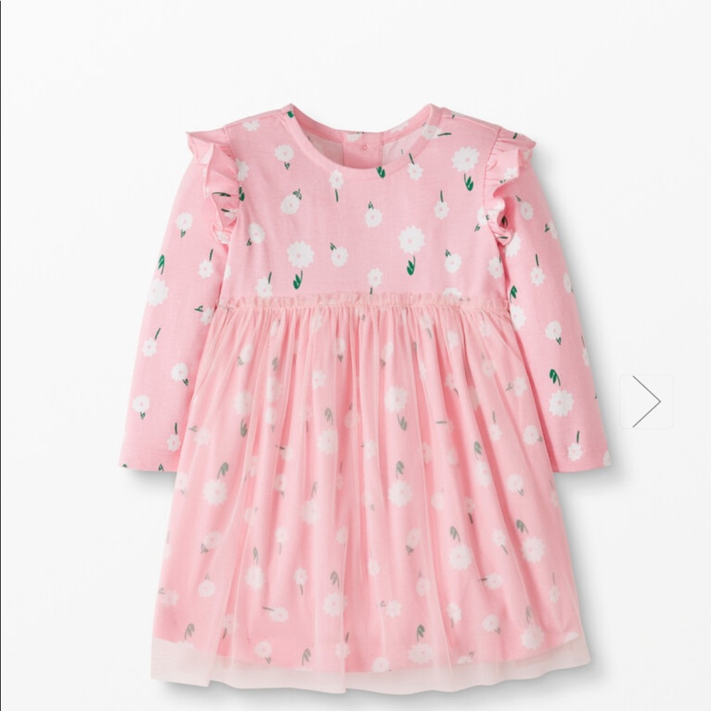 Hanna Andersson soft tulle daisy dress.